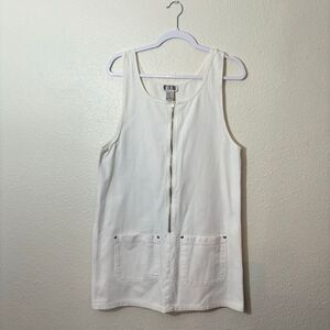 Cream Half-Zip Jumper Dress – Size Medium | Cozy and Stylish Layering Piece